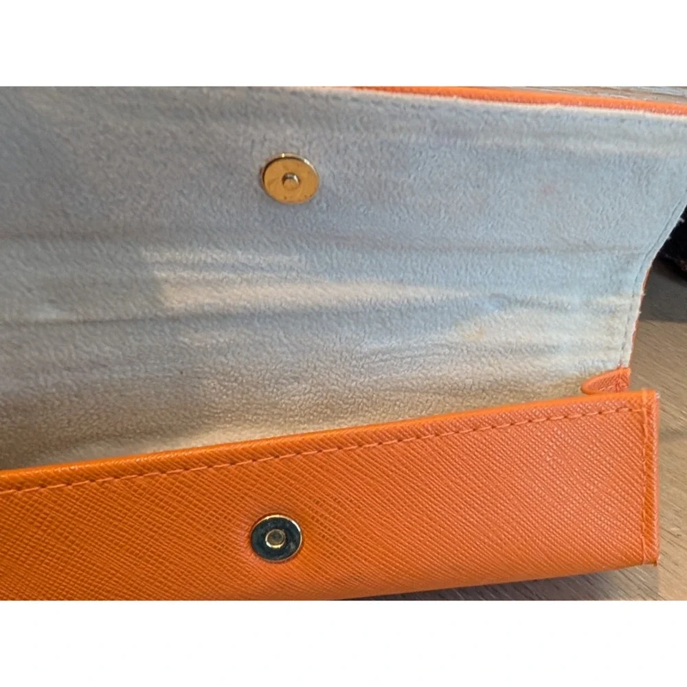 Tory Burch Eyeglass Sunglass‎ Case SMALL Orange Designer